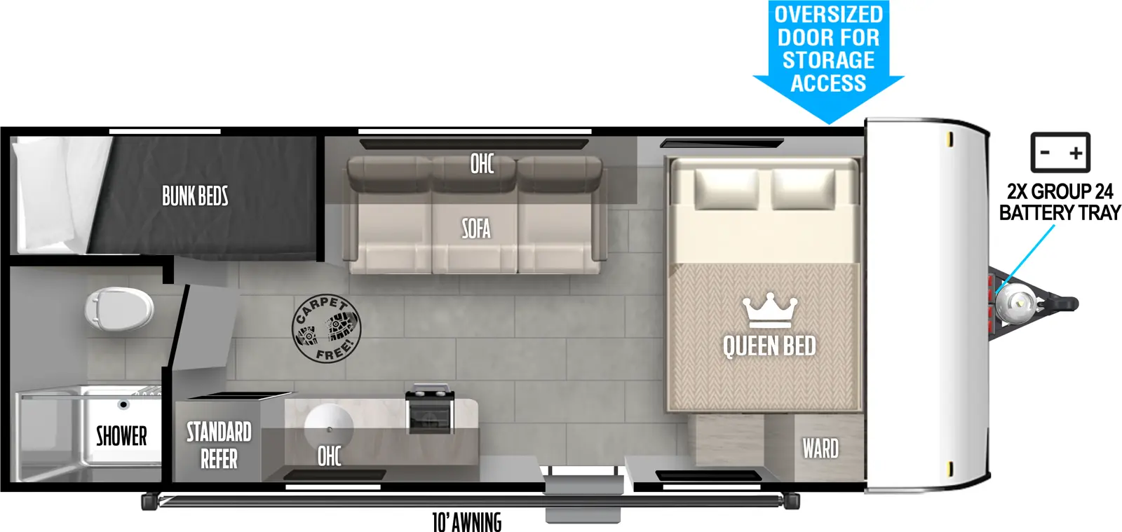 Evo Northwest 176BHLE Floorplan